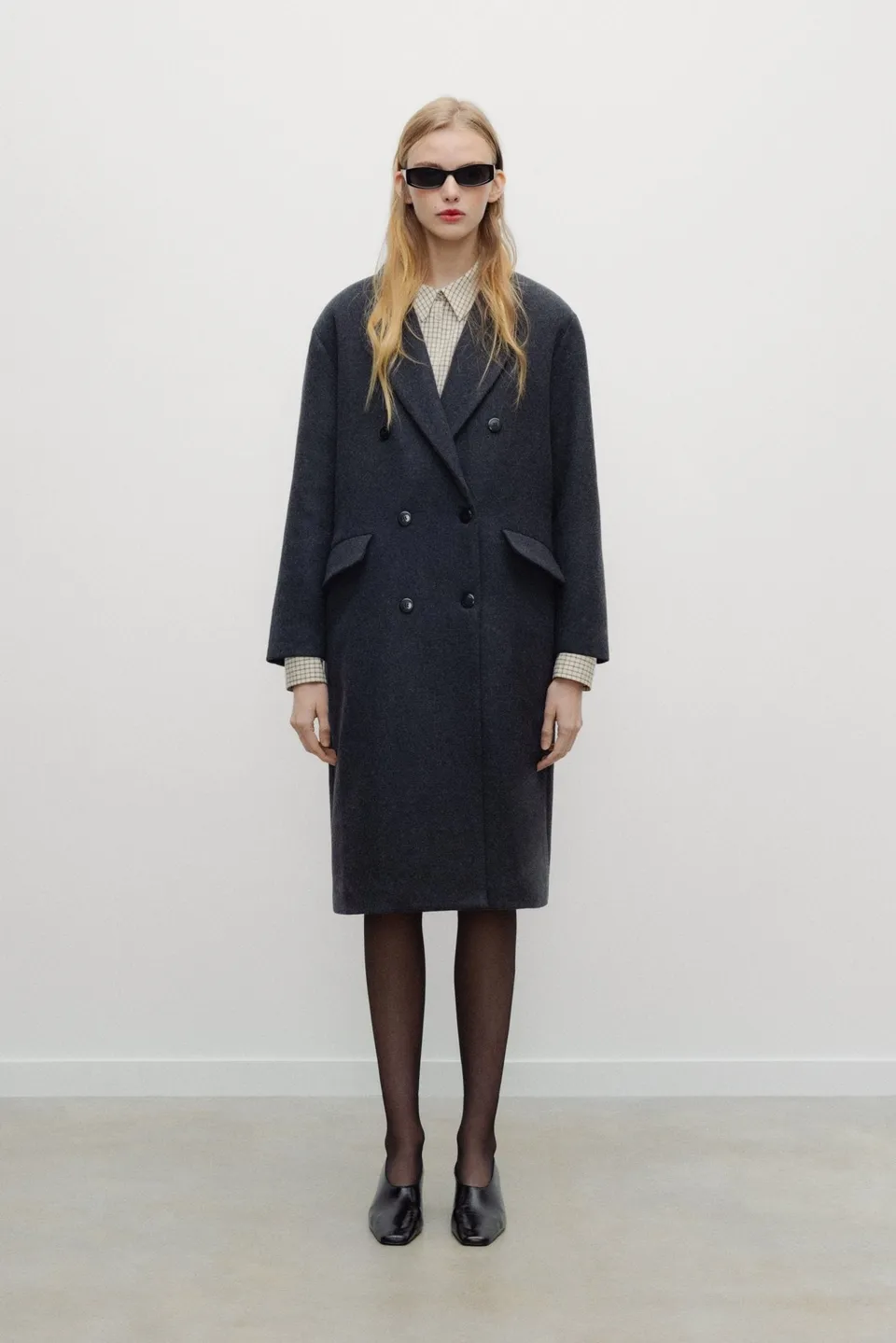 The New Society Elan Cappotto Donna Grigio Antracite Lana