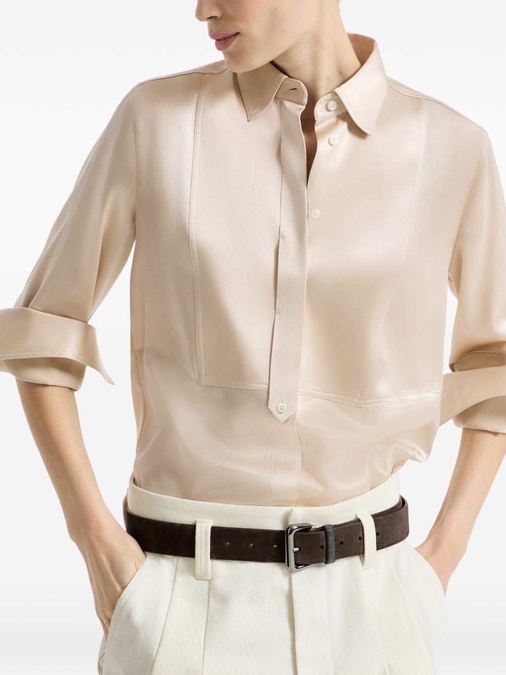 Brunello Cucinelli M0C59NR516 camicia sabbia donna