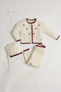 The New Society Orla cardigan baby cashmere floreale