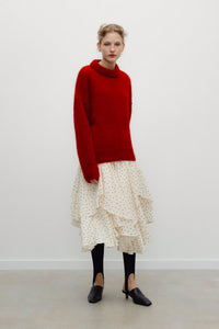 The New Society Cozy Jumper maglione mohair rosso