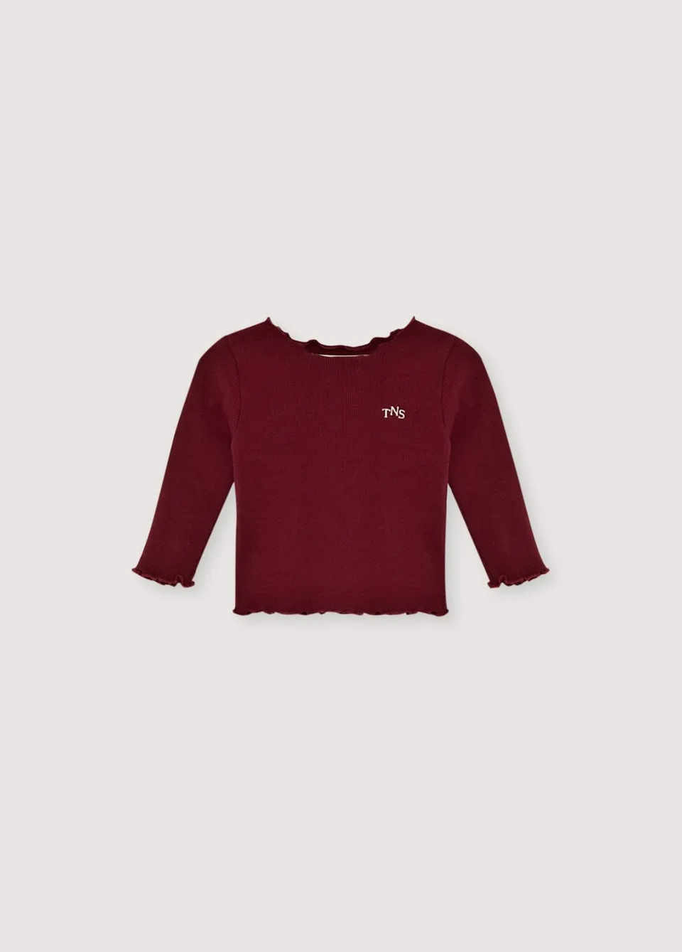 The New Society Rib t-shirt baby cotone plum 6 mesi