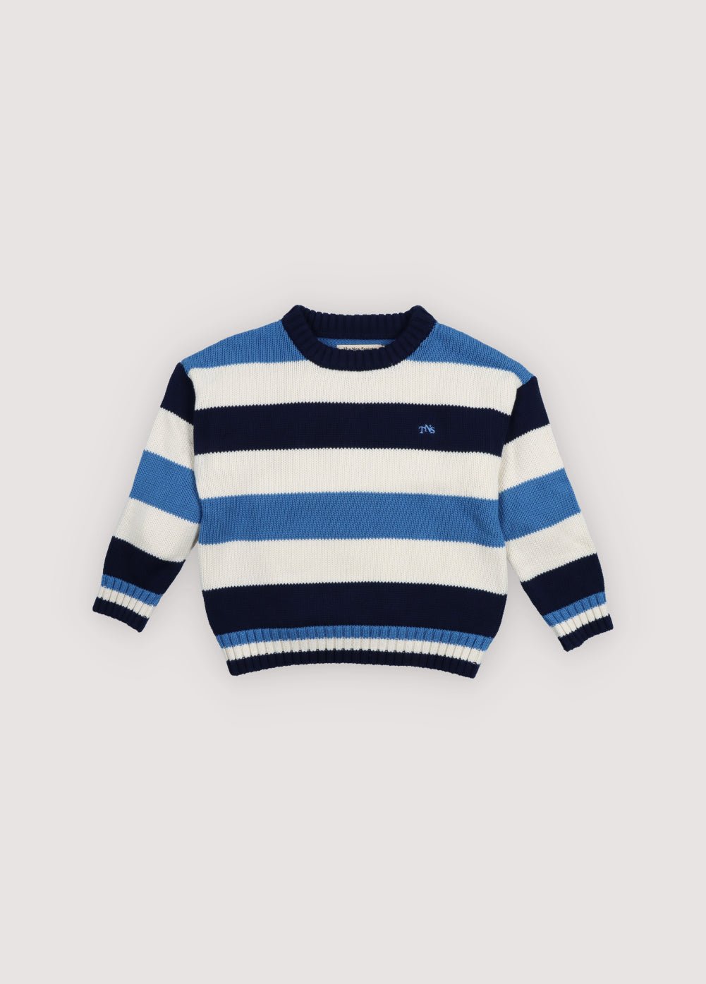 The New Society Celosia maglione bambino righe blu cotone