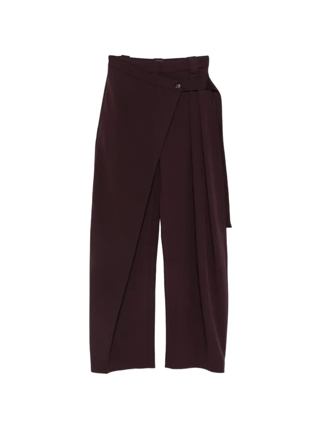 Pinko 105570 pantaloni bordeaux scuro donna