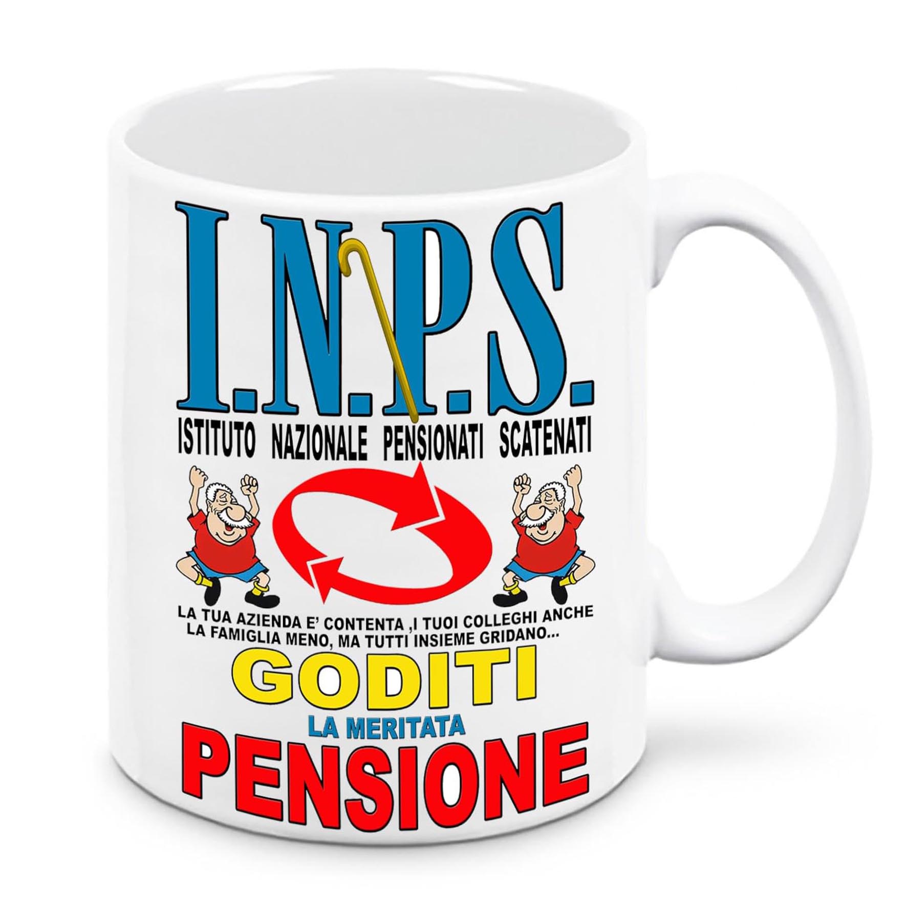 Mr. Gadgets Pensione INPS tazza uomo donna