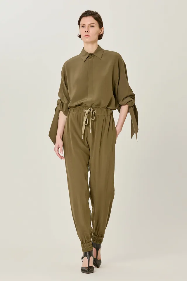 Sa Su Phi Valentina jogger in crepe fango