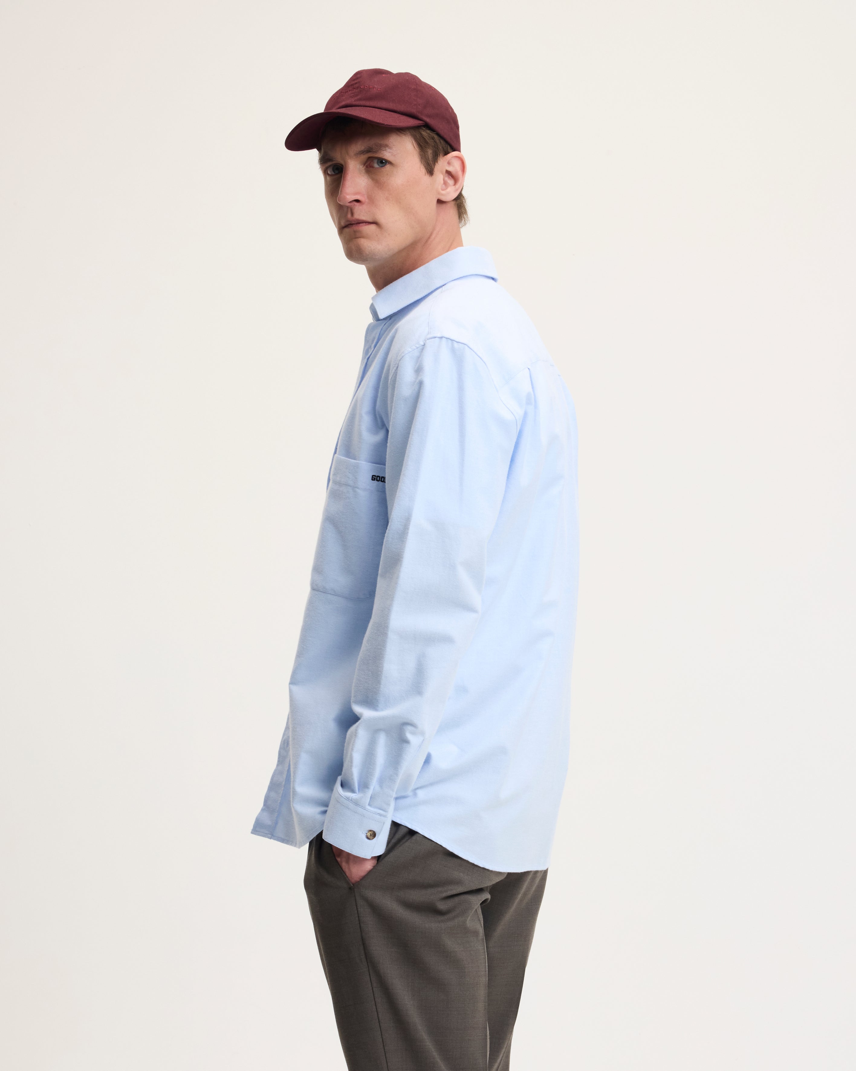 Goodpeople Sebastian camicia azzurra cotone