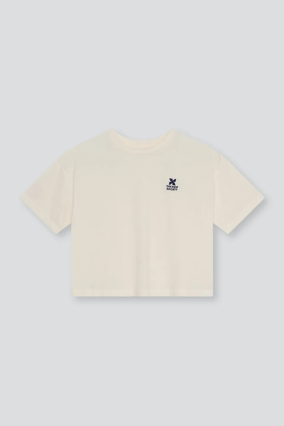 The New Society TNS Logo maglietta teen Ecru cotone