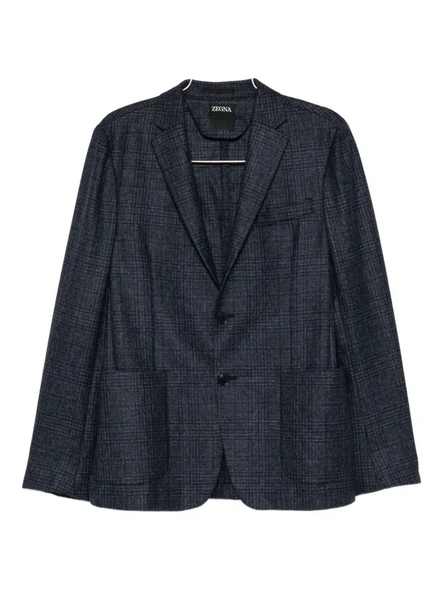 Ermenegildo Zegna 254707A2 giacca tartan blu uomo