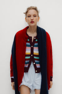The New Society Julia Cardigan Donna Mohair Rigato