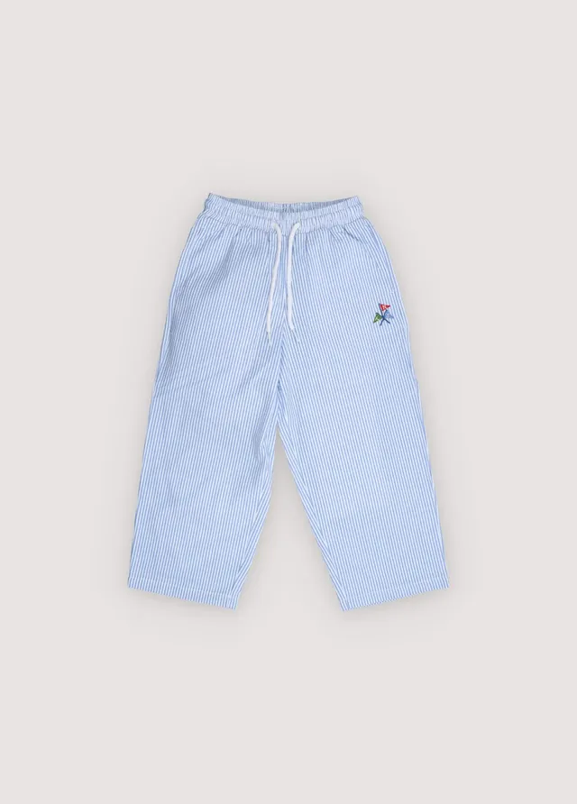 The New Society Almond pantalone bambino 6 anni righe blu
