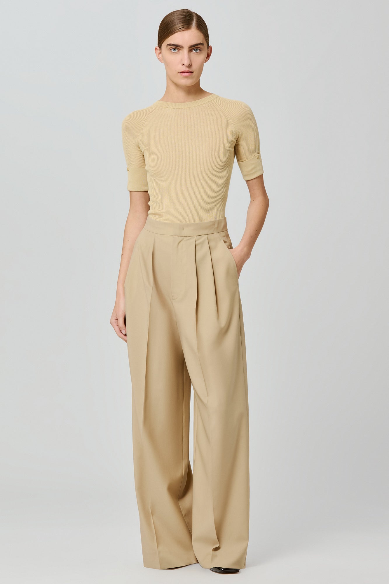 Sa Su Phi Lauren pantaloni cammello 38 in lana