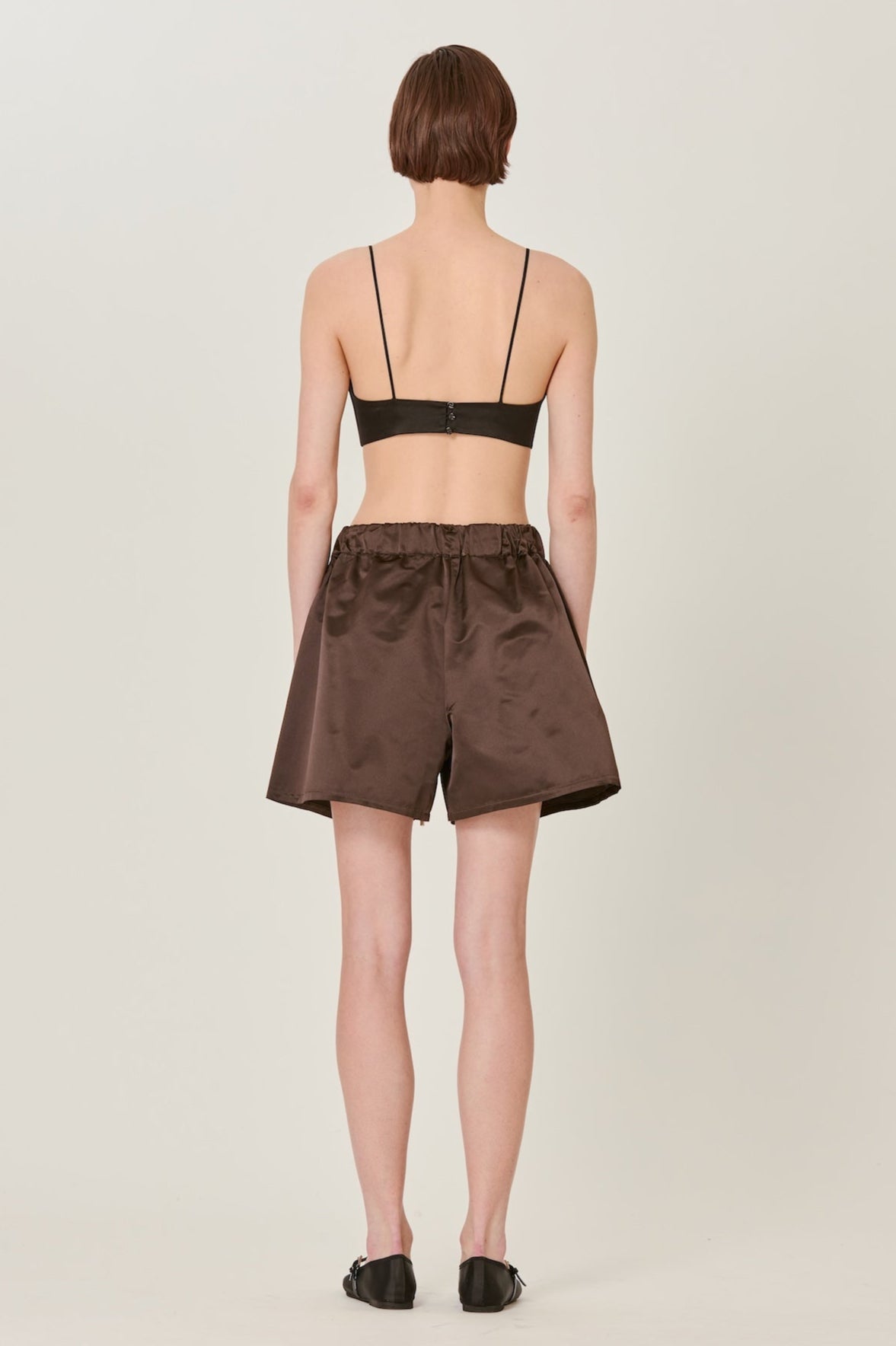 Sa Su Phi Bralette Top nero seta duchesse