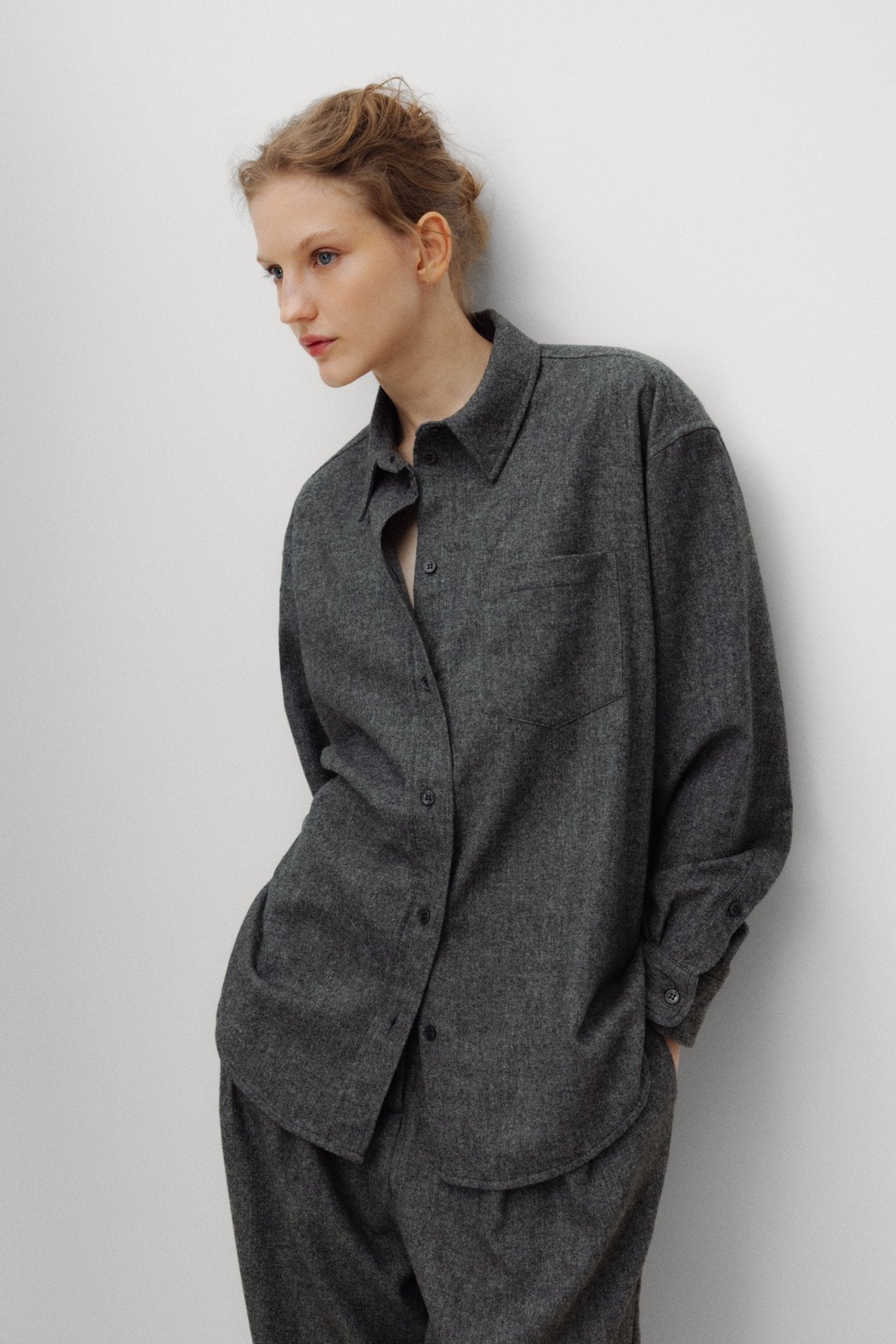 The New Society Opal camicia lana taschino donna
