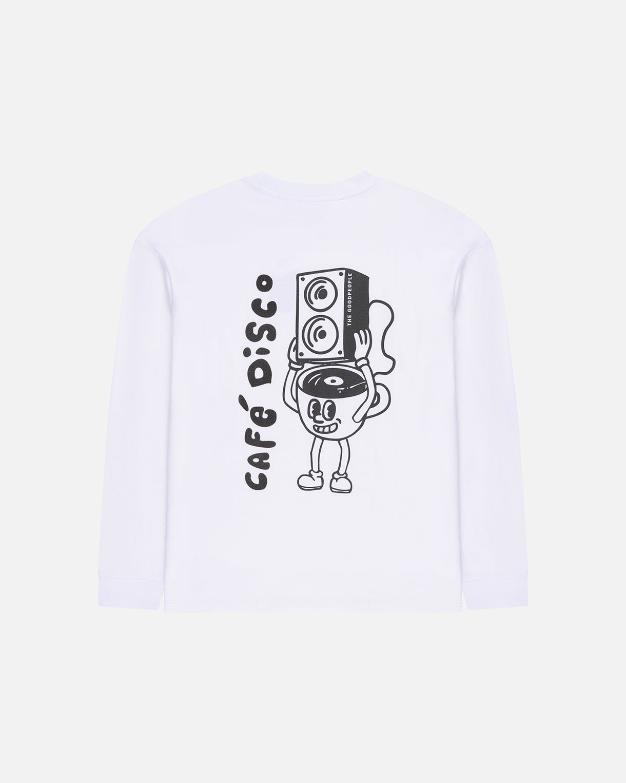 GOODPEOPLE Tapir maglietta manica lunga bianca cotone organico