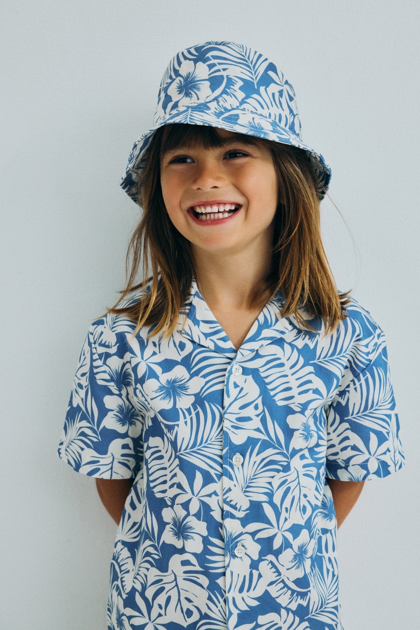The New Society Garden camicia bambino cotone tropicale