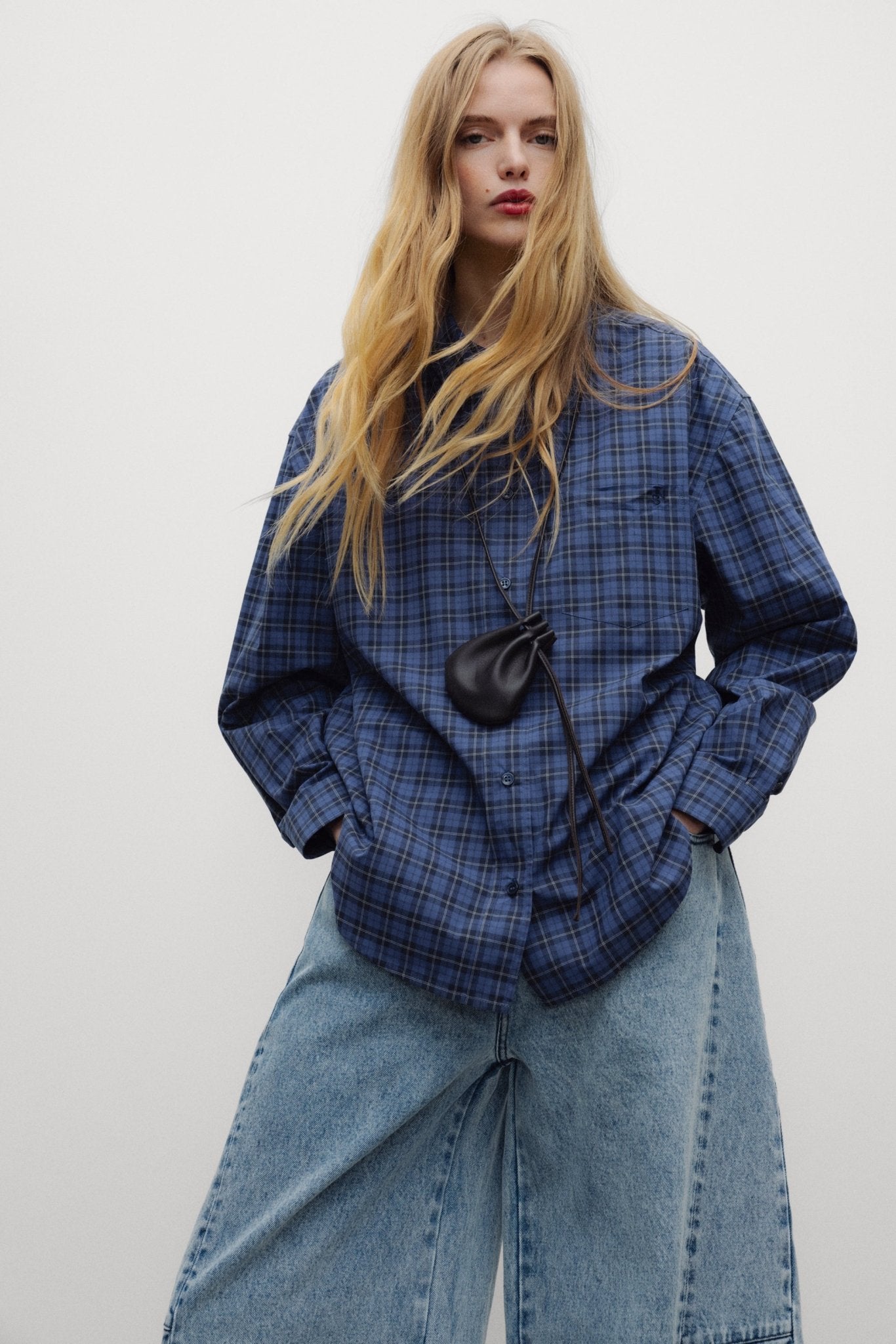 The New Society Calder camicia donna quadri cotone