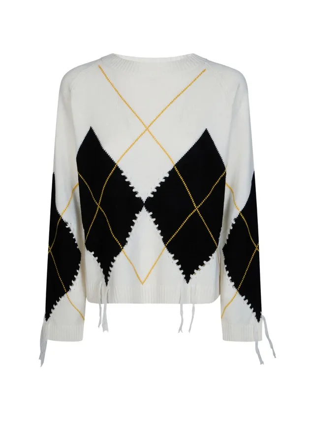 Pinko 107377 A3JEDZ0 maglia panna nero donna