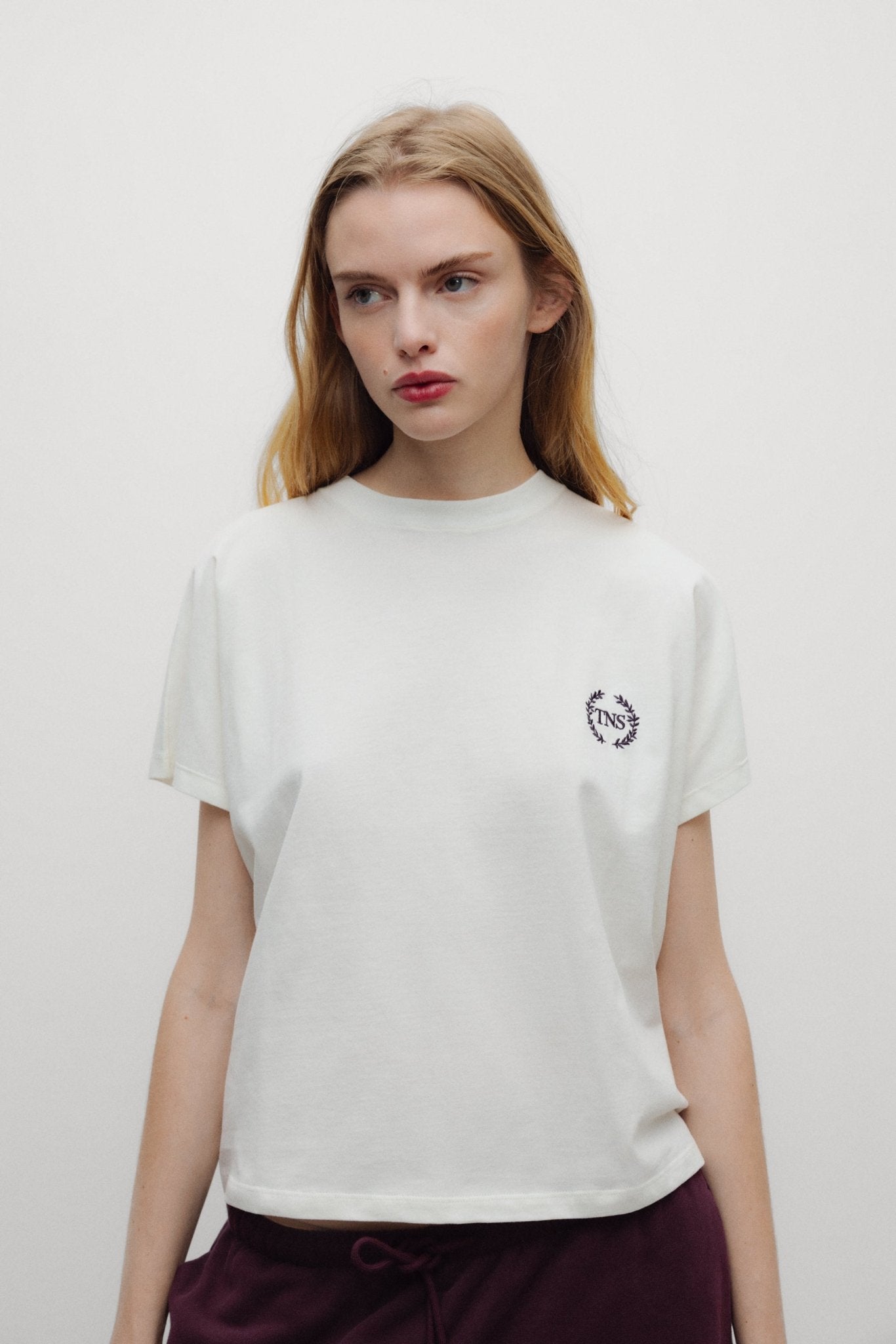 The New Society Mochi T-Shirt Donna Ricamo Cotone