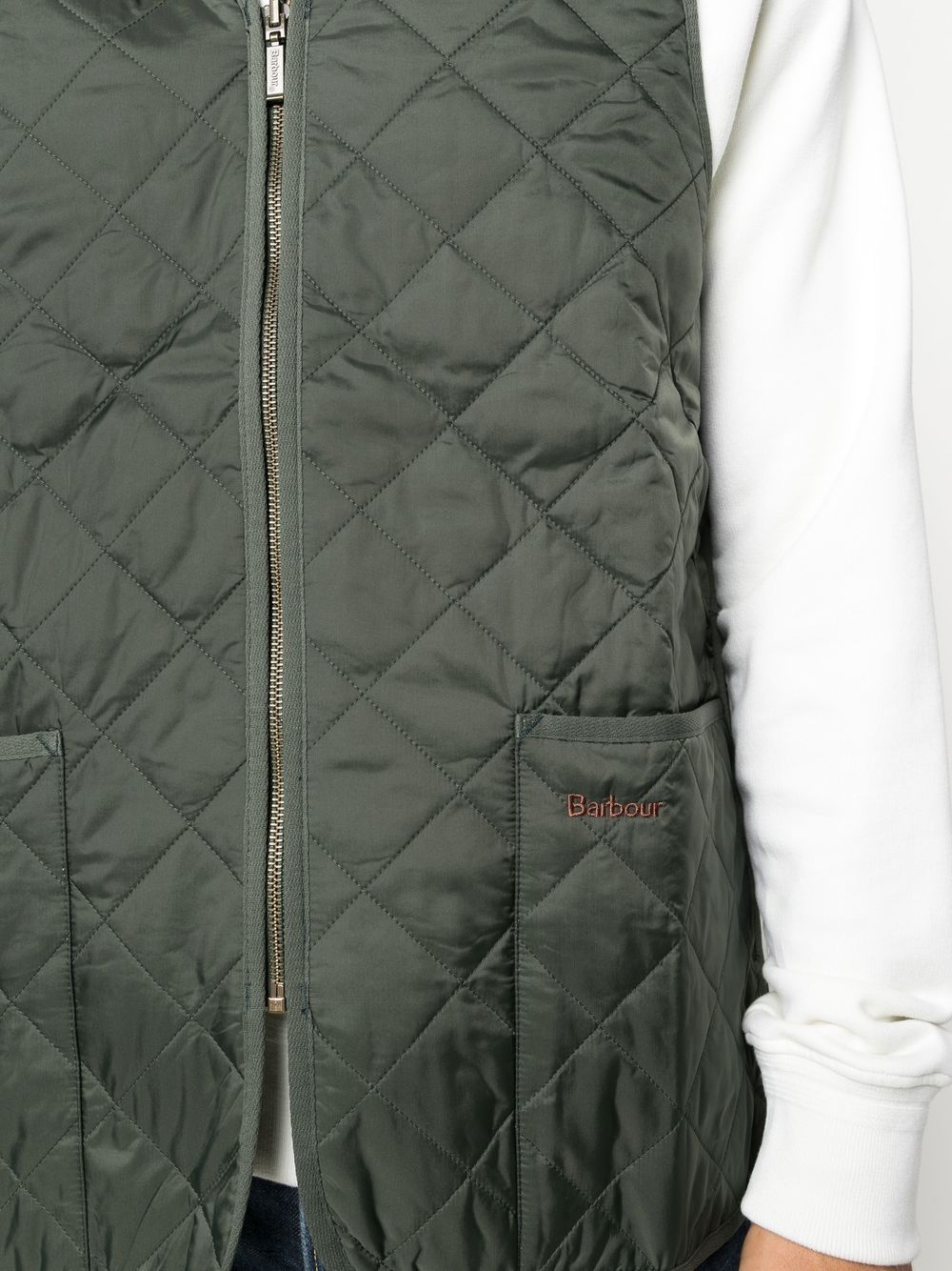 Barbour MLI0001 gilet trapuntato olive uomo rombi