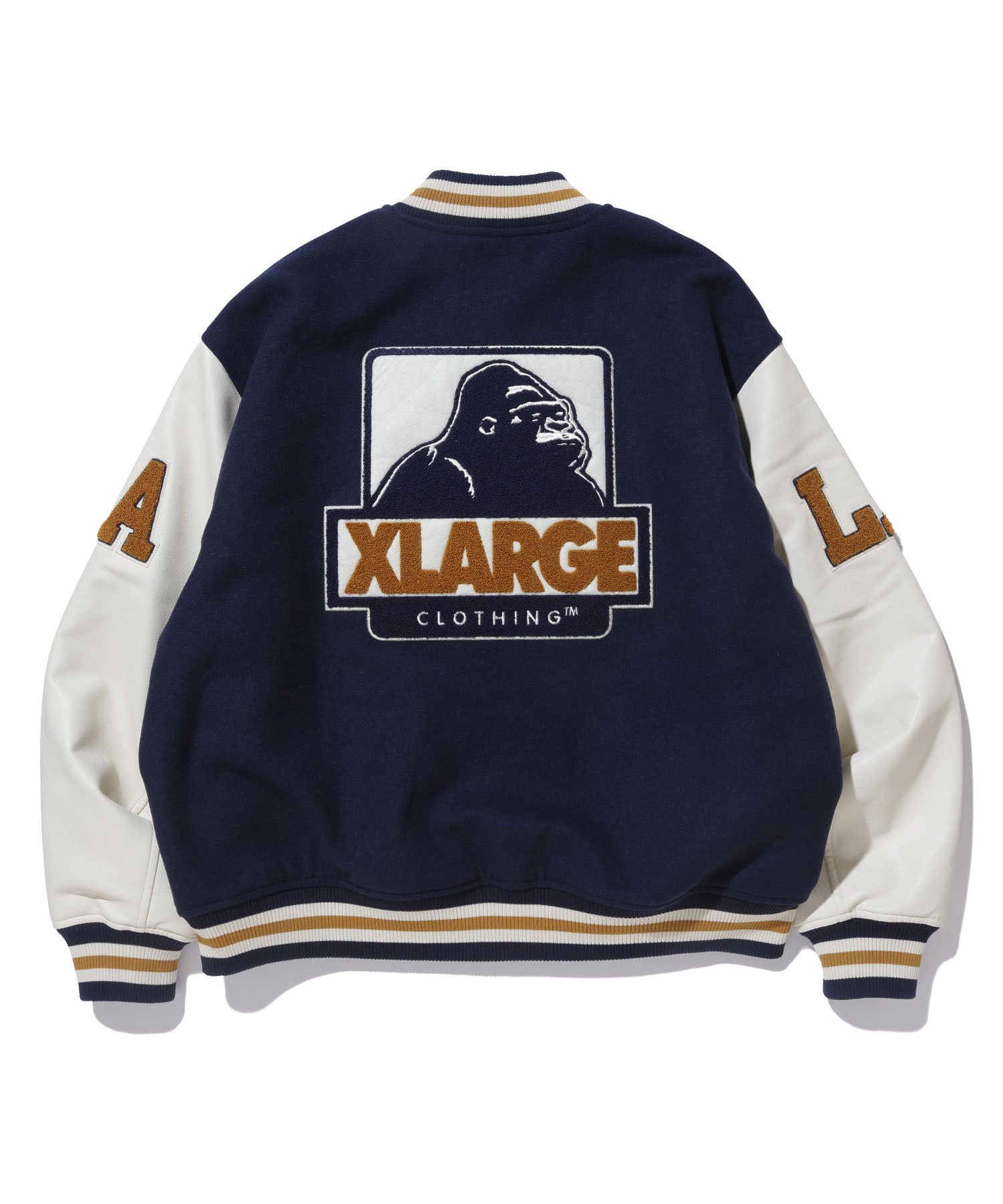 X-Large OG Logo giacca varsity marrone lana