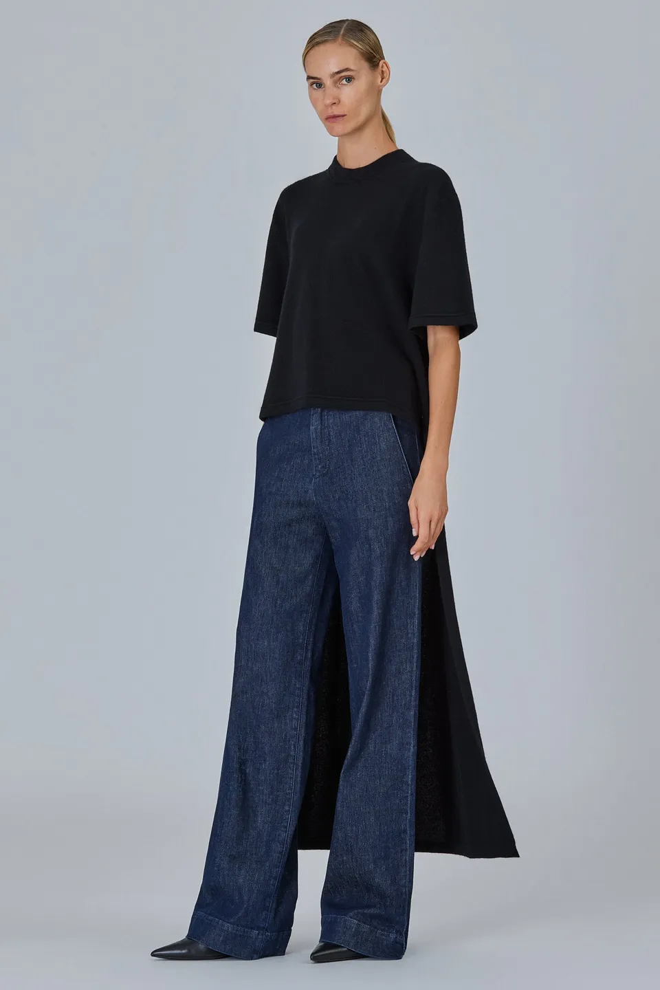 Sa Su Phi Tail T-shirt cropped cashmere con coda