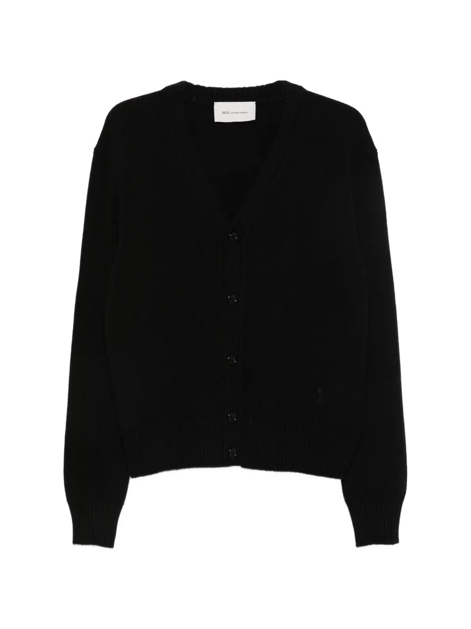 Ami HKC364 cardigan nero uomo essenziale