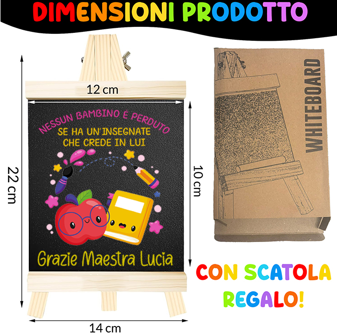 Mr. Gadgets lavagnetta per maestre regalo personalizzato con scatola