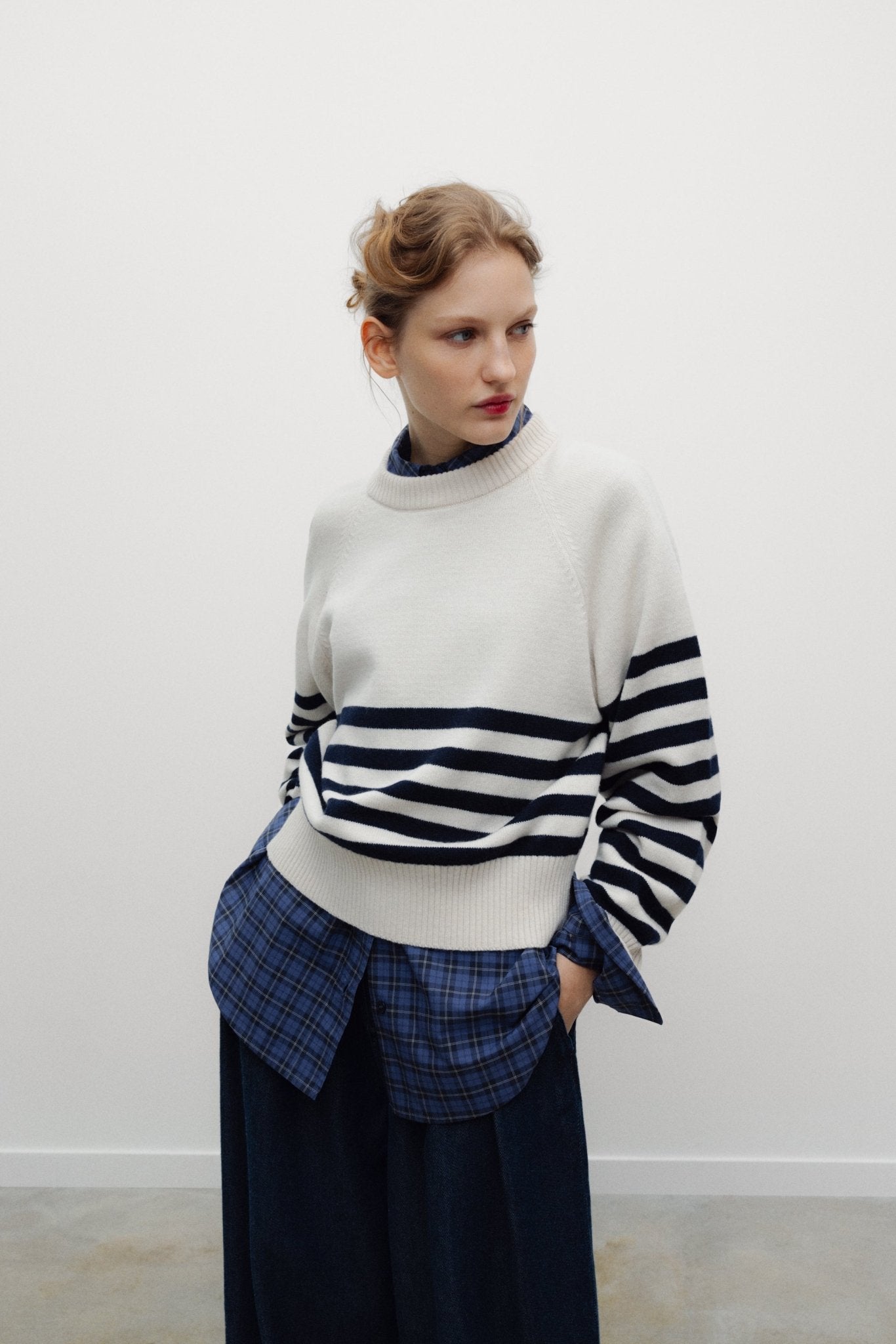 The New Society Breeze Stripes Maglione Donna Lana Merino