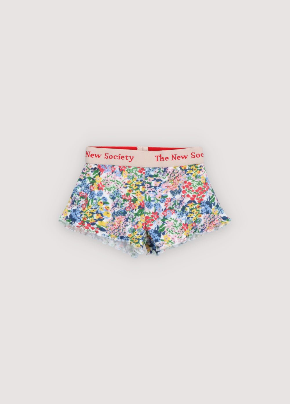 The New Society Rib shorts neonato fiori 6m