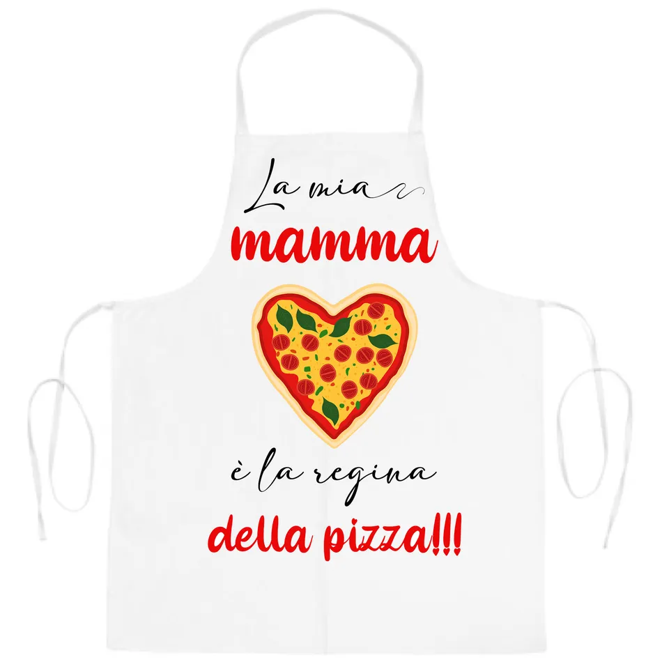Mr. Gadgets Mamma Regina Della Pizza grembiule cucina personalizzato