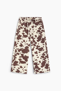 The New Society Dakota Cow Print pantaloni denim cotone BCI