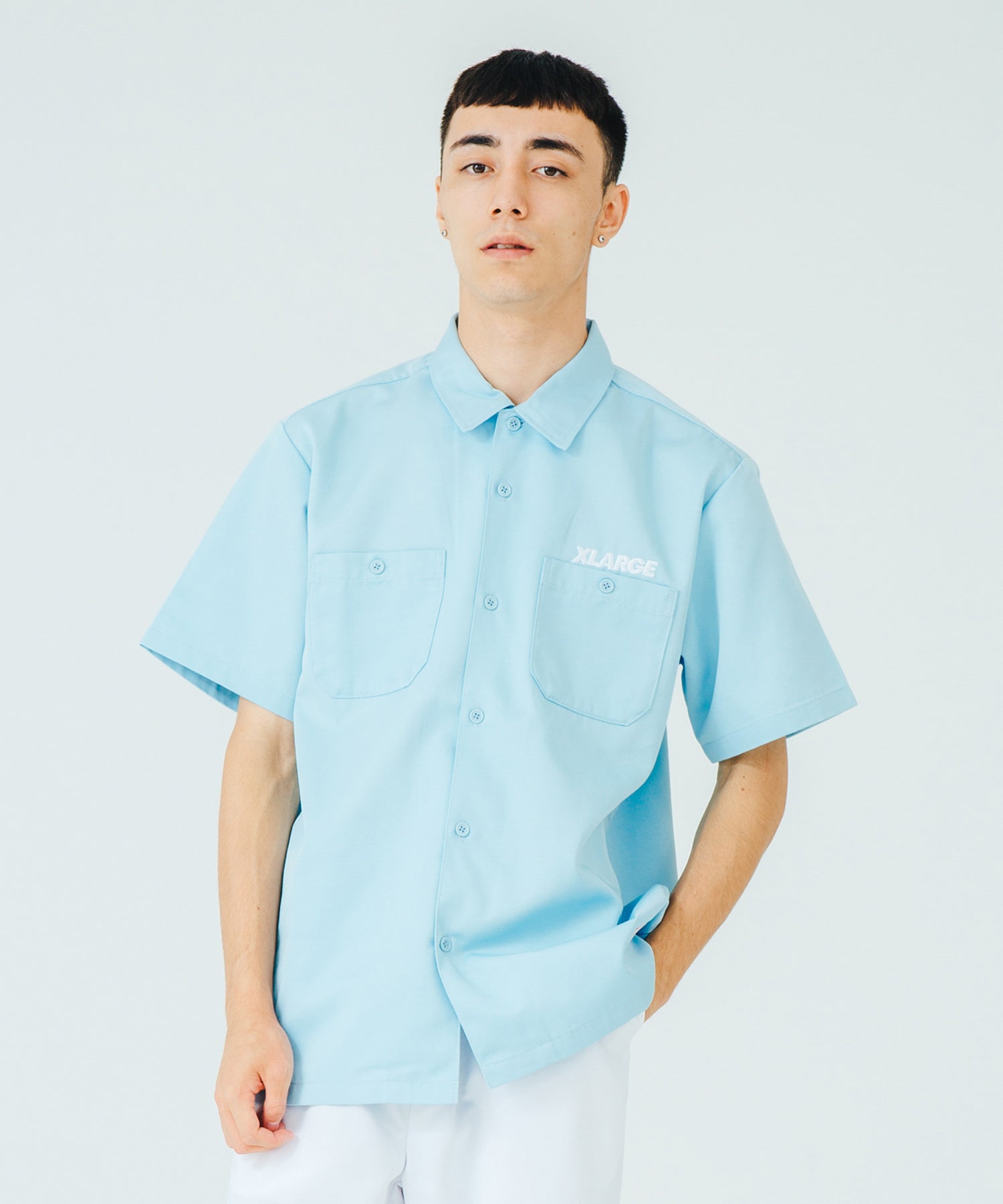 X-Large S/S OG Work Shirt camicia bianca elasticizzata
