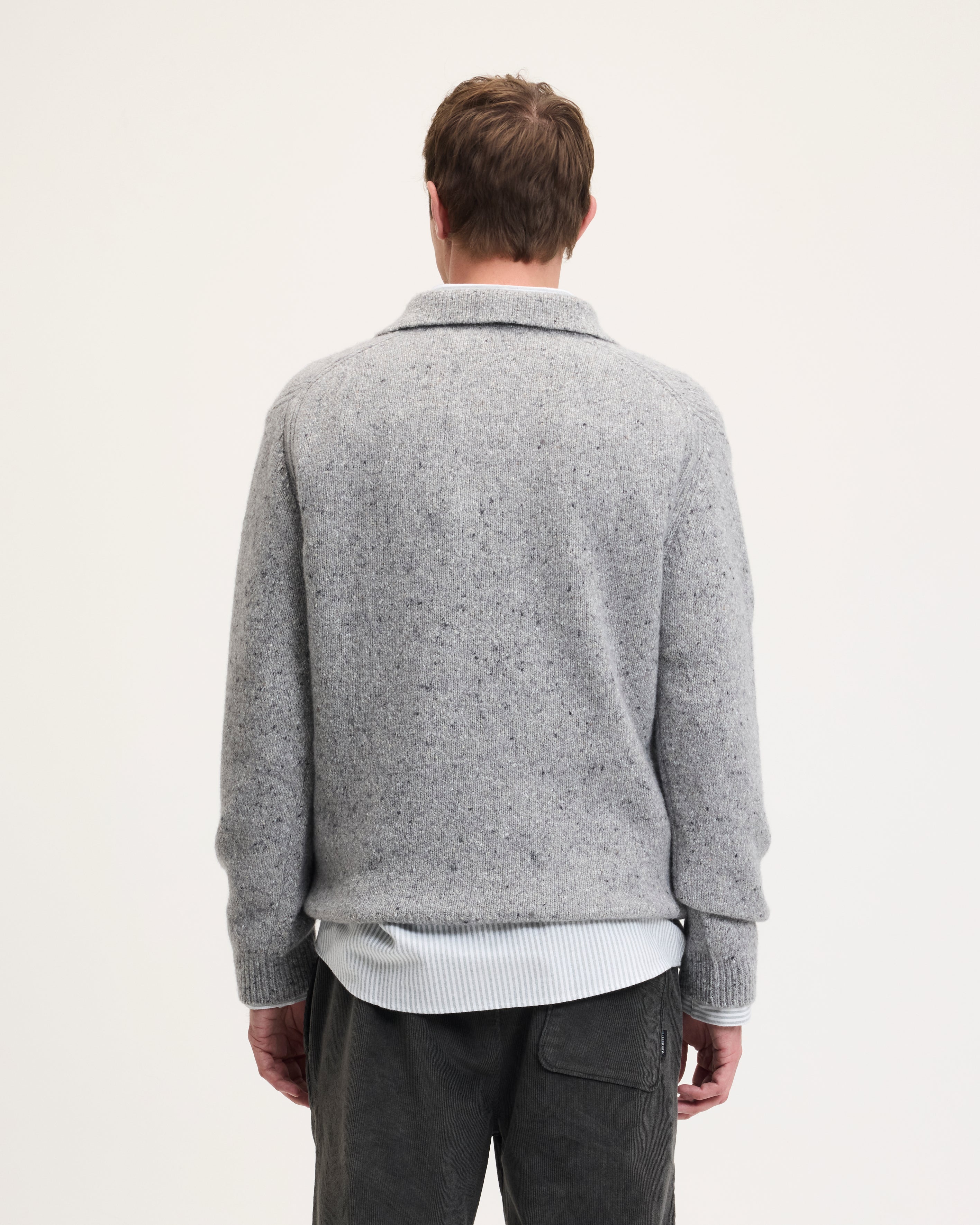 Goodpeople Kpolo polo maglia grigio lana