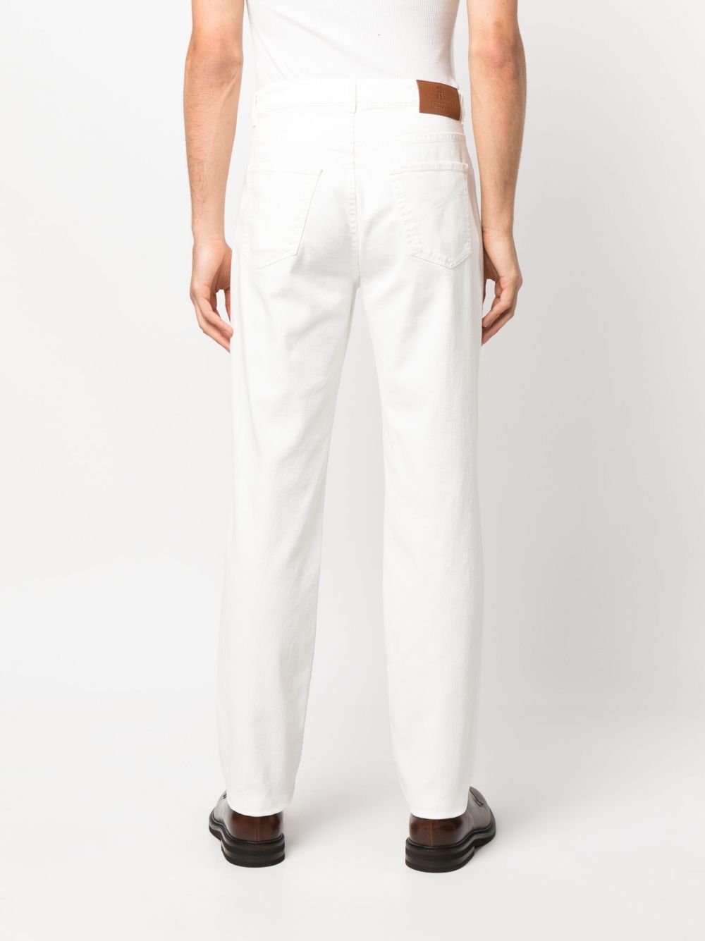 Brunello Cucinelli M277PD3210 jeans bianco neve