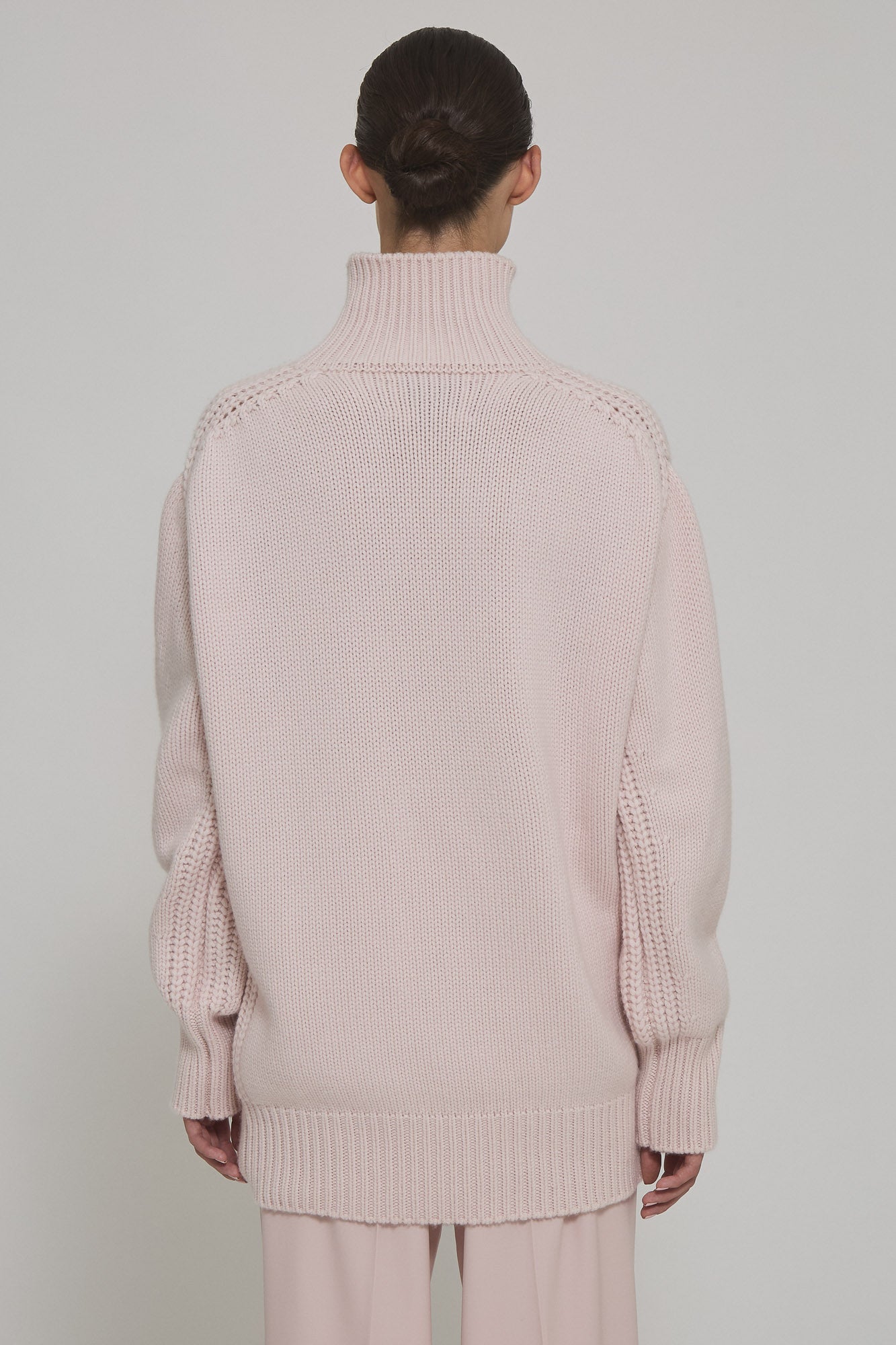 Sa Su Phi Giovanna abito cashmere rosa collo alto