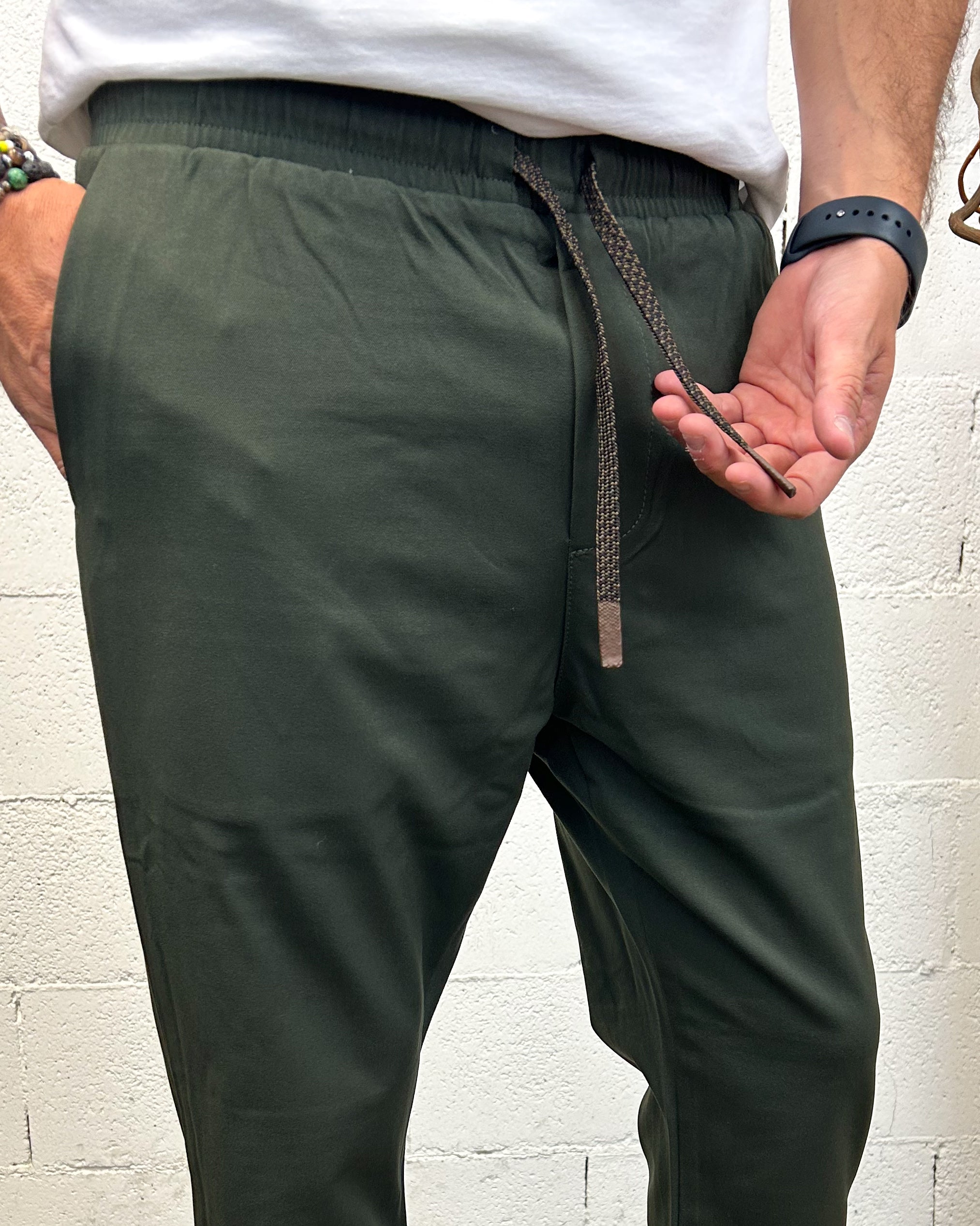 ONLYONE Leonard pantalone carrot verde