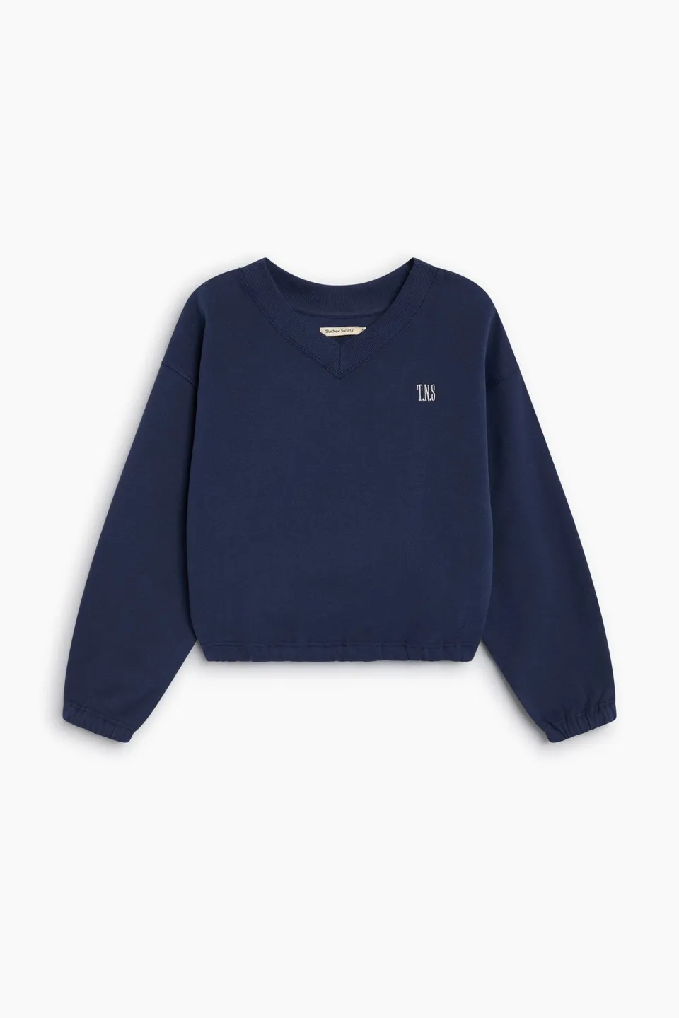 The New Society Mochi felpa donna cropped nera cotone