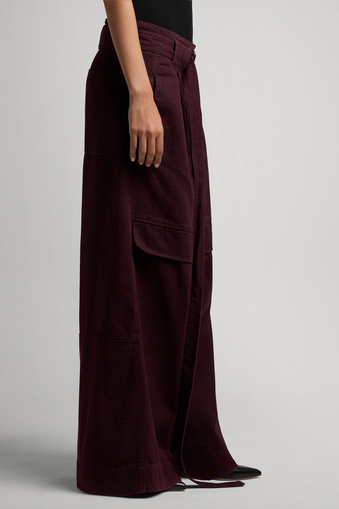 Sa Su Phi Giorgia pantaloni cargo in cotone bordeaux