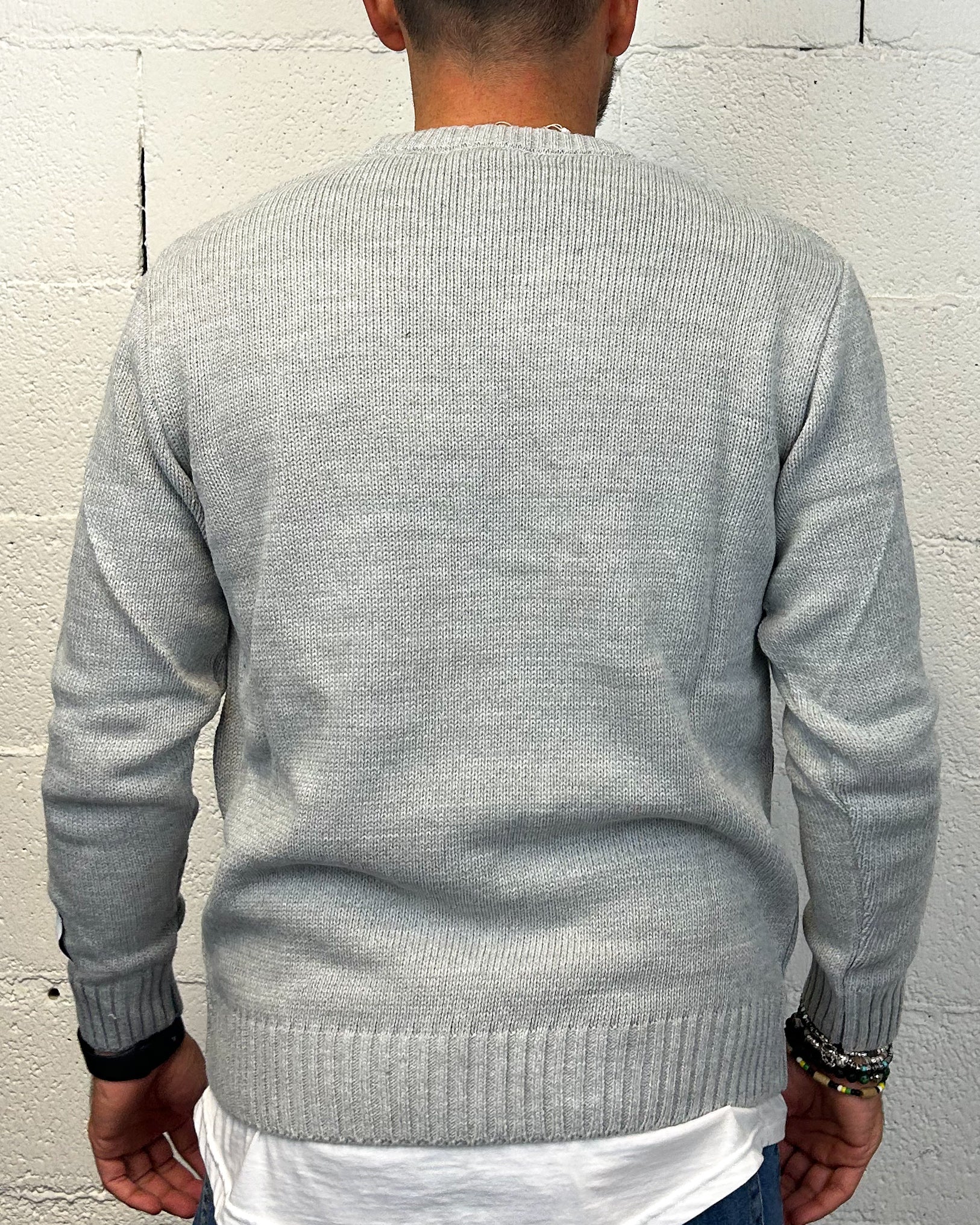 ONLYONE SUPERCULTURE All I Need pullover grigio regolare