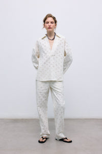 The New Society Camelia pantaloni donna ricamati cotone
