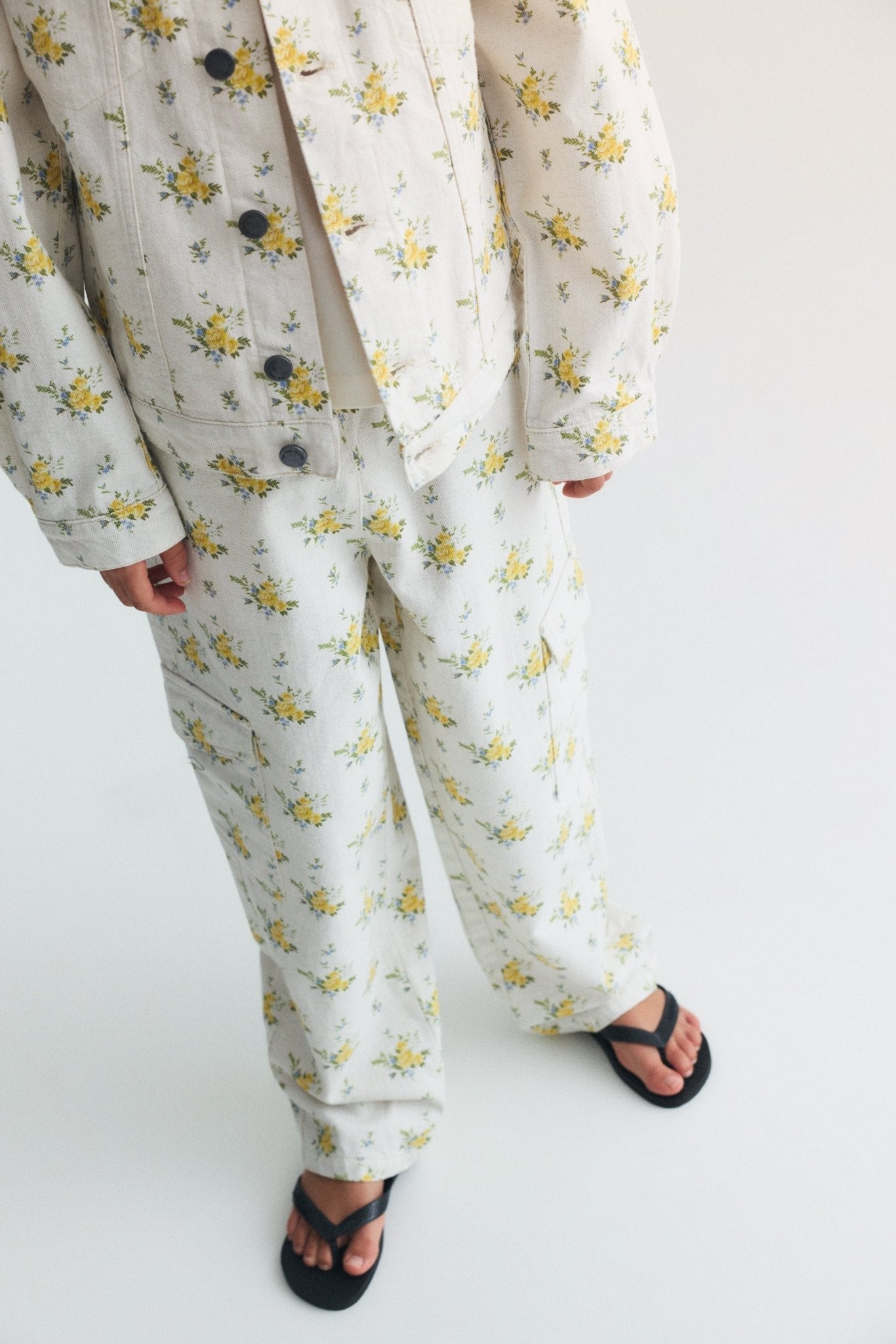 The New Society Mimosa Teen Cargo Mimosa Print pantaloni teen