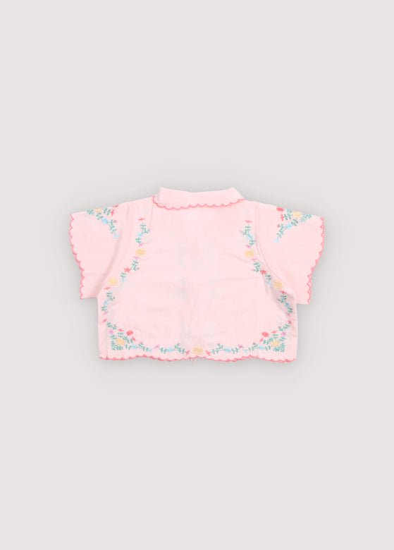 The New Society Orchid camicia neonata rosa cotone
