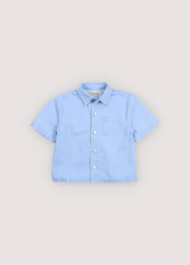 The New Society Ginger Camicia Light Denim cotone