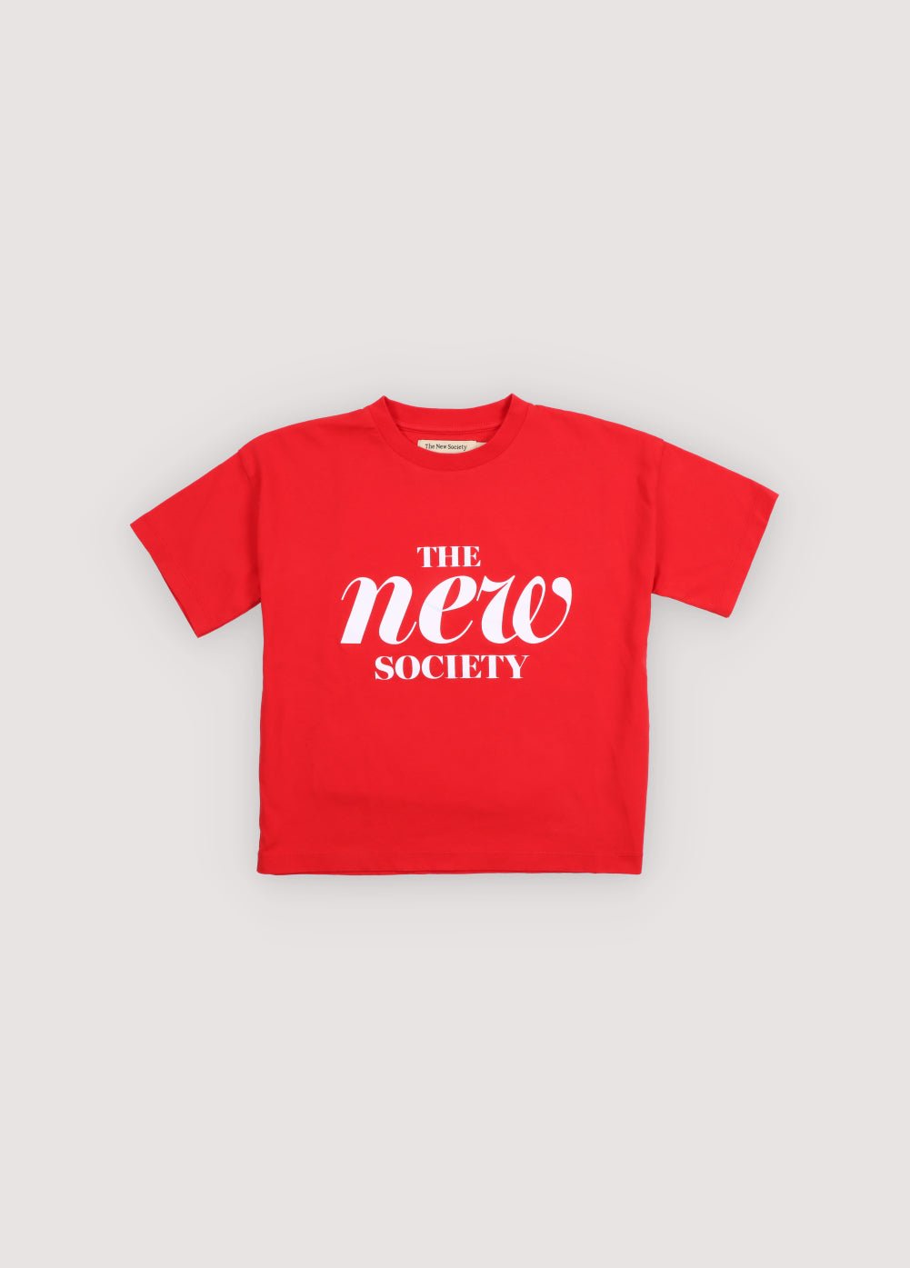The New Society Maca t-shirt bambino rosso cotone