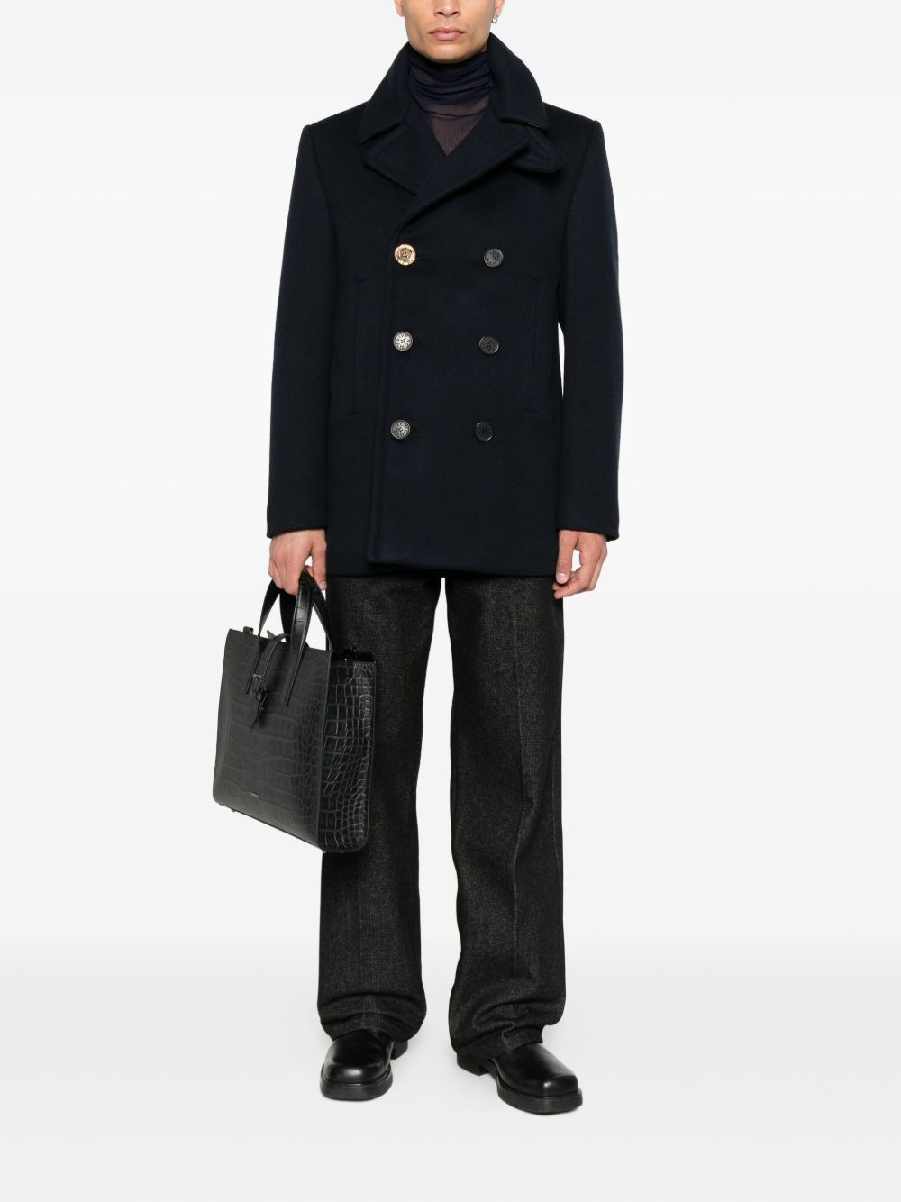 Givenchy BM01CU1640 giacca blu lana