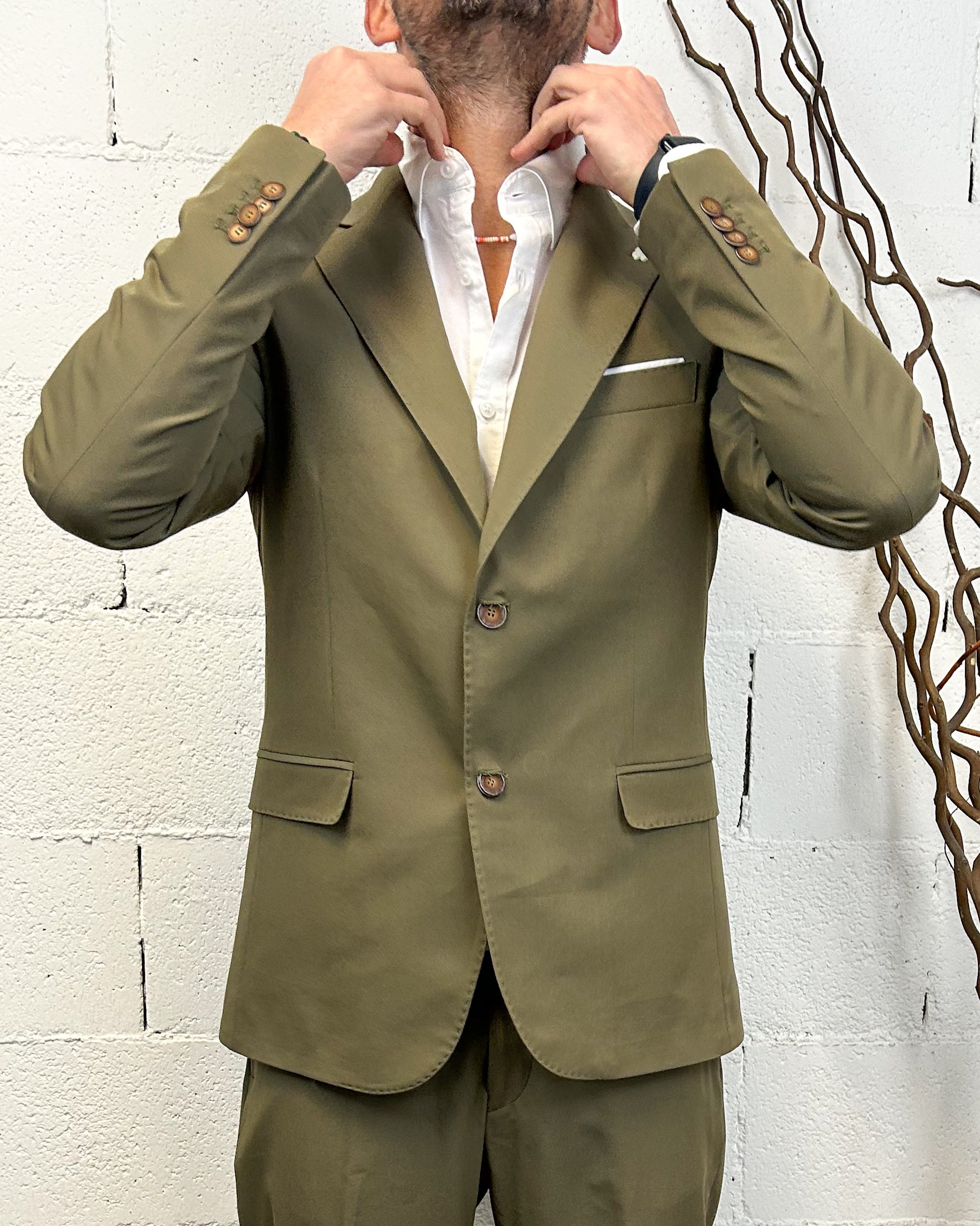 ONLYONE OVER-D Punto Milano Militare abito vestibilità slim