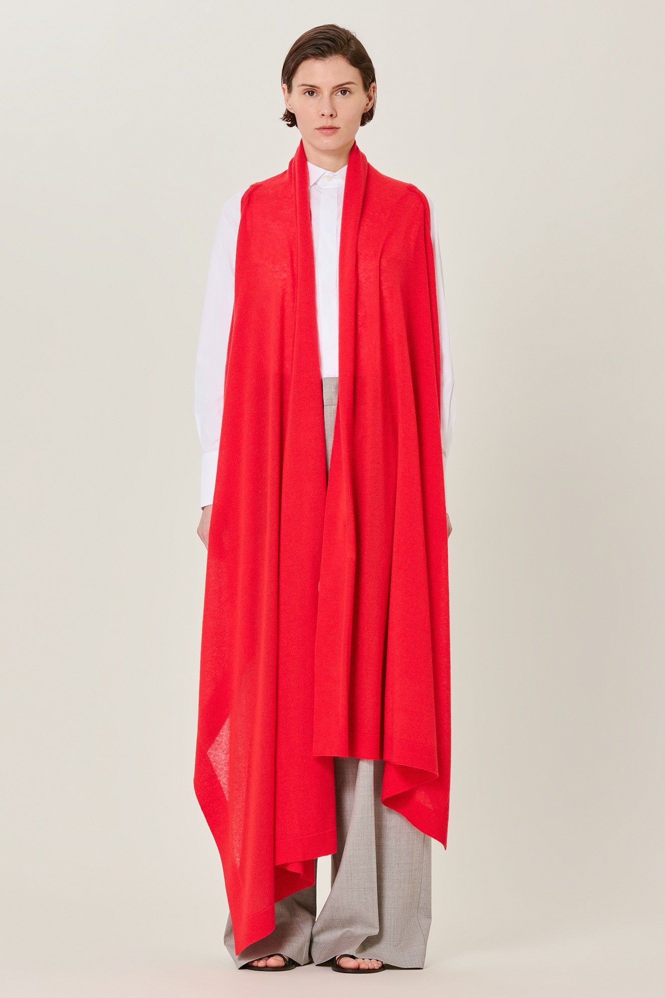 Sa Su Phi Poncho cardigan donna avorio cashmere seta
