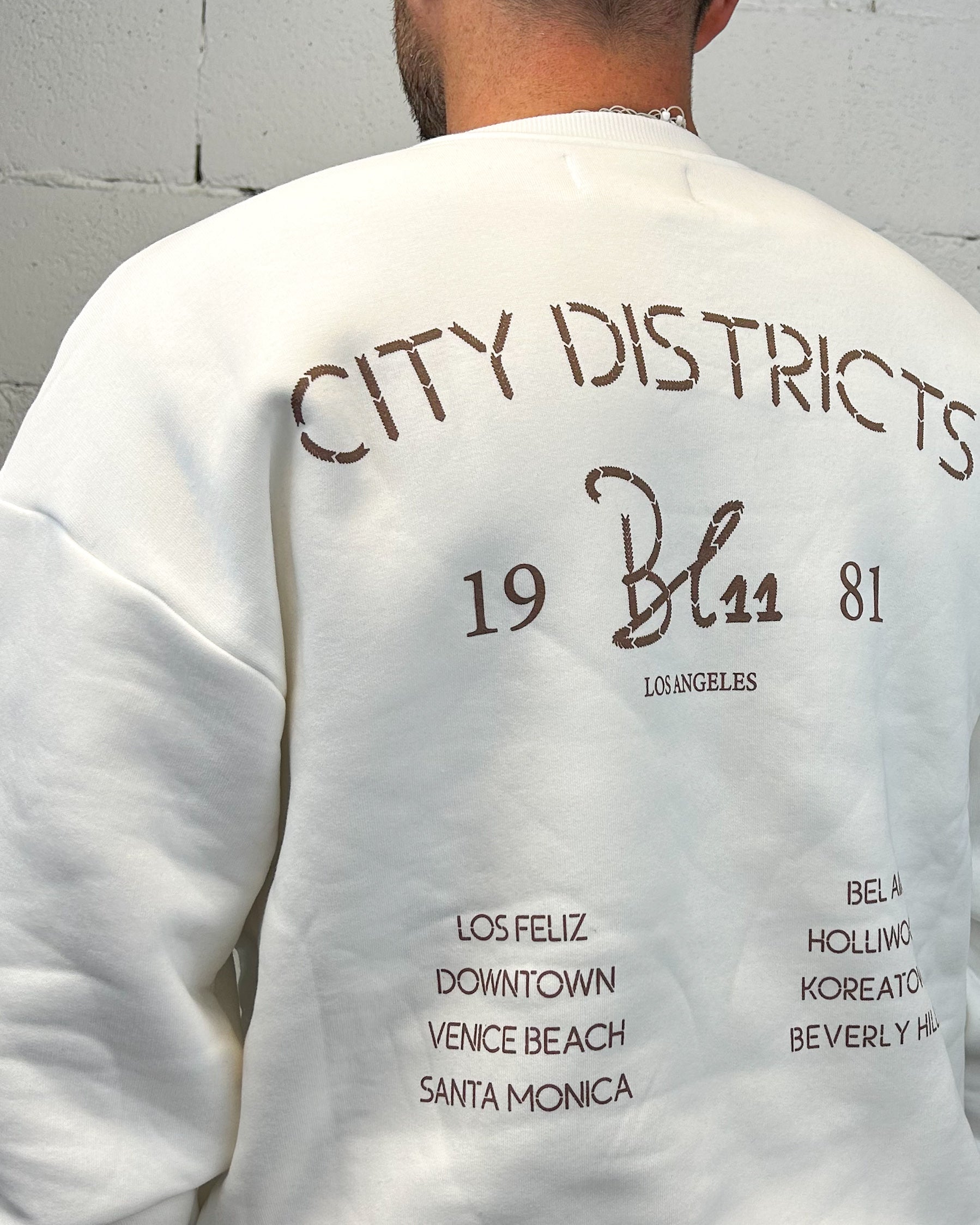 ONLYONE BL11 Cropped City felpa girocollo cropped