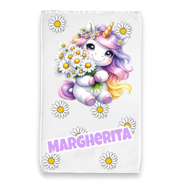 Mr. Gadgets Unicorno asciugamano margherite per asilo