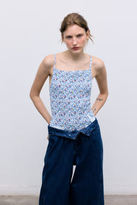 The New Society TNS Denim Pantalone Donna Extra Wide Indaco